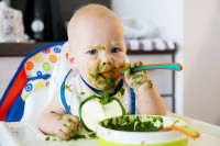 Baby messy eating