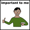 Symbol showing man with thumbs up approval
