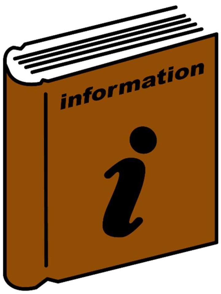 Picture of a brown book titled information